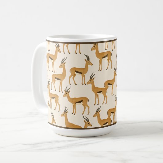 "IMPRESSION GAZELLE" - TASSE À CAFE 15 OZ (Devant gauche)