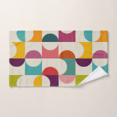 Impression géométrique Abstraite moderne du milieu (Serviette à main)