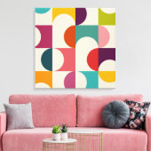 Impression géométrique Abstraite moderne du milieu (Insitu(Salon))