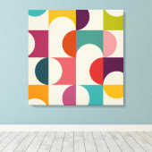 Impression géométrique Abstraite moderne du milieu (Insitu (Plancher de Bois))