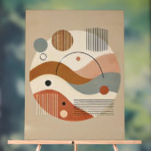 Impression géométrique Boho Art Abstrait (Neutre)