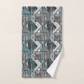 Impression géométrique gris clair. (Serviette à main)