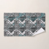 Impression géométrique gris clair. (Serviette à main)