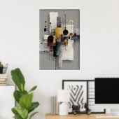 Impression géométrique minimale abstraite, Art imp (Bureau à domicile)
