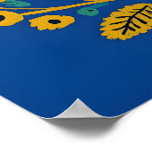 Impression Giclée Florale d'Art Populaire Mexicain (Coin)