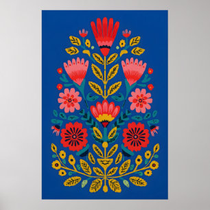 Impression Giclée Florale d'Art Populaire Mexicain