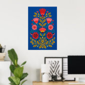 Impression Giclée Florale d'Art Populaire Mexicain (Bureau à domicile)