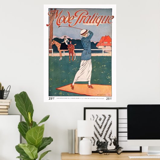 Impression Golf vintage 1914 (Bureau à domicile)