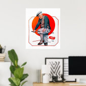 Impression Golfer vintage 1924 (Bureau à domicile)