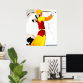 Impression Golfeur femme vintage (Bureau à domicile)