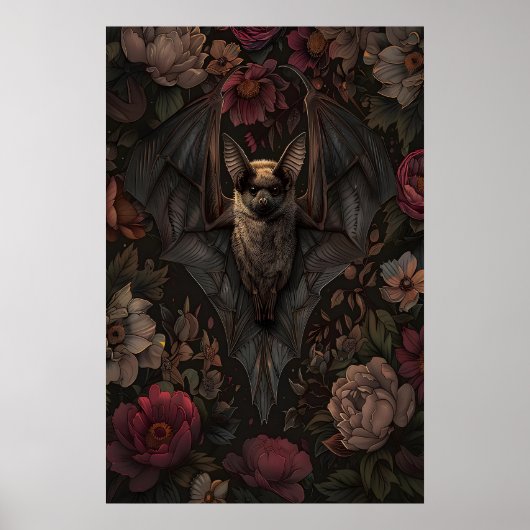 Impression gothique botanique de chauve-souris, Da (Devant)