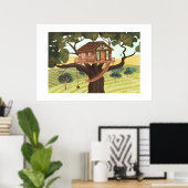 Impression grand format de cabane dans un arbre (Bureau à domicile)