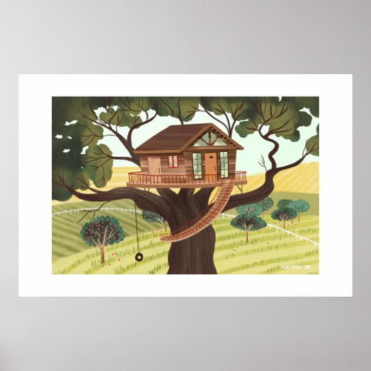 Impression grand format de cabane dans un arbre (Devant)