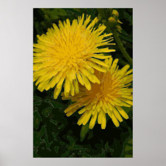 Impression Graphique Jaune Dandelion.