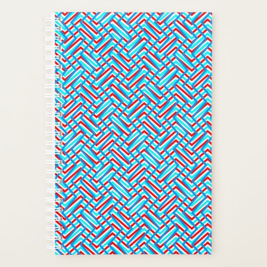 Impression graphique rouge et bleu rétro (Devant)