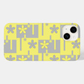 impression gris et jaune, coque iphone Coque-mat (Verso (horizontal))