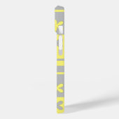 impression gris et jaune, coque iphone Coque-mat (Verso / Gauche)
