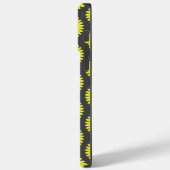 impression gris et jaune, coque iphone Coque-mat (Verso / Gauche)