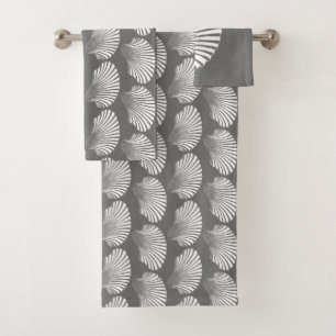 Impression, gris/gris et blanc sur le bloc de coqu