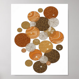 Impression grise de BULLLES ORANGE accrocheuse