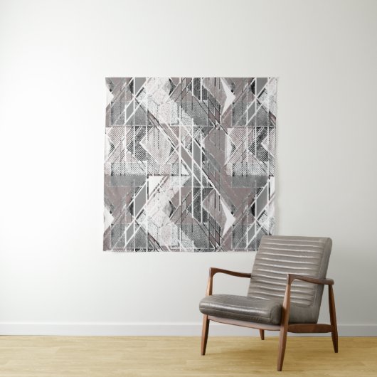 Impression grise grunge. Tenture (En situation)