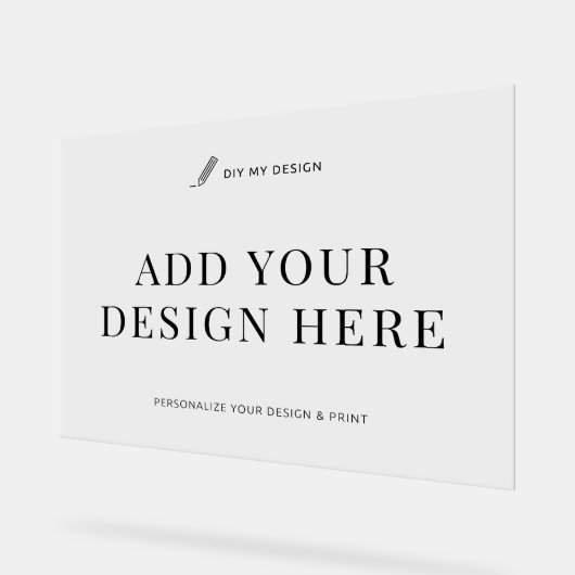 Impression horizontale de signature acrylique pers (Angle)