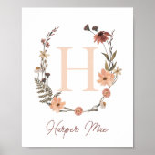 Impression initiale florale personnalisée | Monogr (Devant)