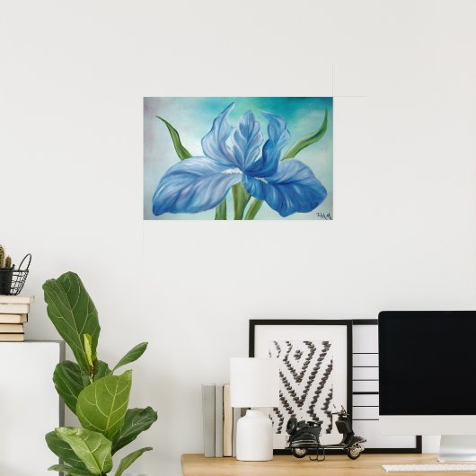 Impression Iris bleu (Bureau à domicile)