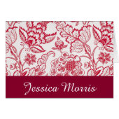 Impression Jacobean rouge, Personnaliser (Devant horizontal)