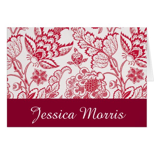 Impression Jacobean rouge, Personnaliser (Devant horizontal)