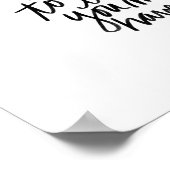 Impression jamais trop tardive | citation noire et (Coin)