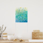 Impression jaune clair bleu Abstrait 16x20 (Cuisine)