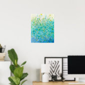 Impression jaune clair bleu Abstrait 16x20 (Bureau à domicile)
