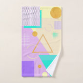 Impression jaune géométrique (Serviette à main)