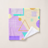 Impression jaune géométrique (Gant de toilette)