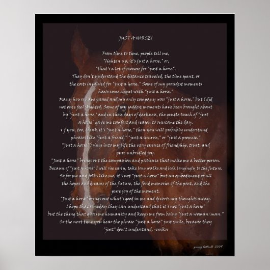 Impression Juste un cheval (Devant)