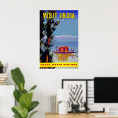 Impression Kashmir Inde Art TWA Voyage Affiche (Bureau à domicile)