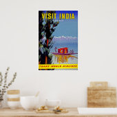 Impression Kashmir Inde Art TWA Voyage Affiche (Cuisine)