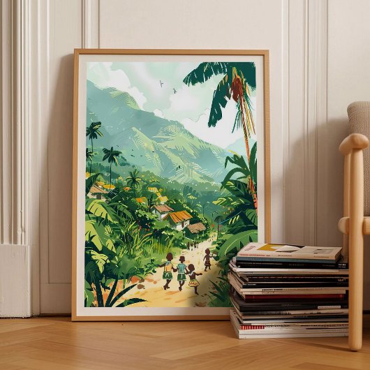 Impression Kongo Illustration Kongo Affiche Kinsha