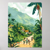Impression Kongo Illustration Kongo Affiche Kinsha (Devant)