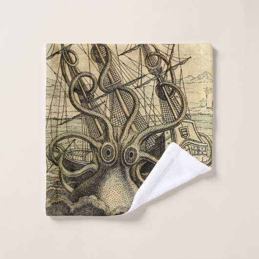 Impression Kraken Vintage (Gant de toilette)