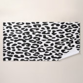 Impression léopard noir et blanc classique (Serviette de bain)