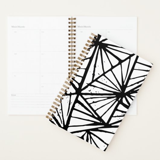 Impression Lino Triangles Abstrait (Devant avec enveloppe)
