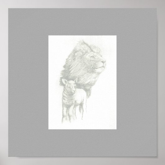 Impression Lion et agneau (Devant)