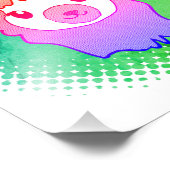 Impression Llama Art coloré (Coin)