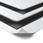 Impression Lotus Noir Gris,  Affiche (Semi-brillan (Coin)