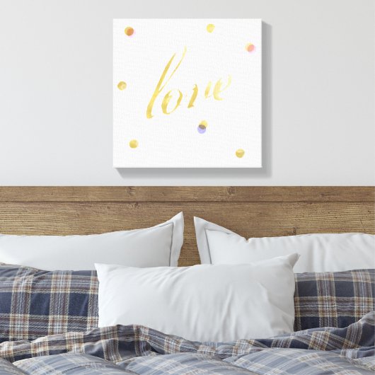 Impression Love Gold Canvas (Insitu(Chambre))