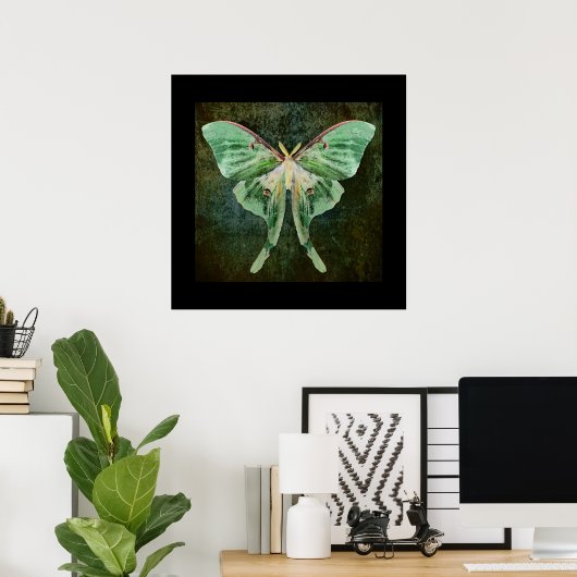 Impression Luna Moth (Bureau à domicile)