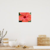 Impression Macro Fleur d'Hibiscus Orange (Cuisine)