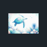 Impression Magique de tortue sous-marine<br><div class="desc">Plongez dans les profondeurs tranquilles d'un monde sous-marin enchanteur avec notre étoffe de toile de tortue marine fascinante. Réalisé exclusivement par Do Tell A Belle. Embarquez pour un voyage visuel captivant, alors que la tortue de mer graceful glisse au milieu de botaniques sous-marins capricieux, peints dans des tons pastel apaisants....</div>